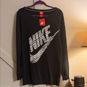 Nike Black and White Logo Sweatshirt